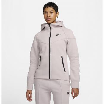 Nike Sudadera de mujer Sportswear Tech Fleece Windrunner, con capucha, cremallera completa, color morado, talla M (EU 40-42)