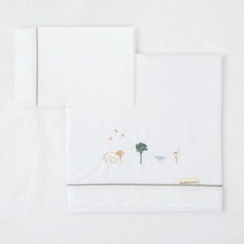 Juego de sábanas 3 piezas para minicuna Bimbidreams Nairobi lino