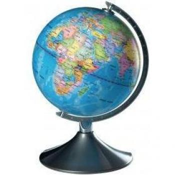 2-in-1 Illuminated World Globe with Built-in LED for Night View of Constellations