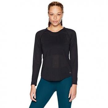 Under Armour UA Whisperlight Camisa de Manga Larga, Mujer, Black/Black/Tonal