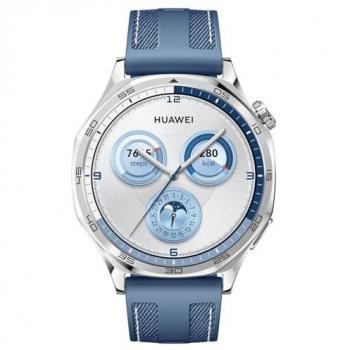 Reloj Inteligente Huawei Watch GT 5 de 46 mm, Azul, AMOLED, Monitoreo de Frecuencia Cardíaca y SpO2, Seguimiento del Ciclo Menstrual, hasta 14 días de Batería