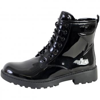 Geox Casey Girl Black Ankle Boots for Kids