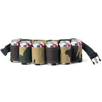 BigMouth Inc Cinturón trae cervezas Camuflaje con cinta 6 cartuchos para latas