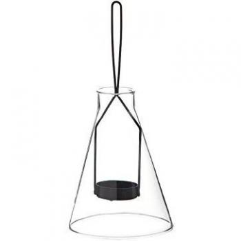 Decoragloba DG-CCLP M - Porta vela cristal colgante, diseño lámpara, diámetro 10,3 x 14 cm