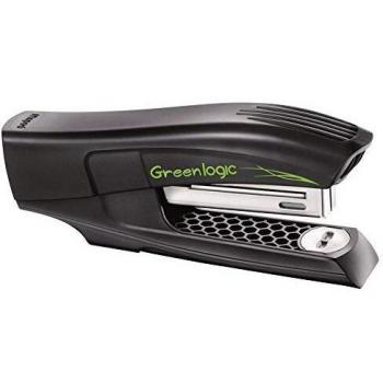 Maped - Grapadora de Oficina - Greenlogic Half Strip - Color Negro - Pack de 12 Grapadoras Manuales - Compatible con Grapas 24/6 y 26/6 - Profundidad de Grapado de 53 mm - TIrador de Metal
