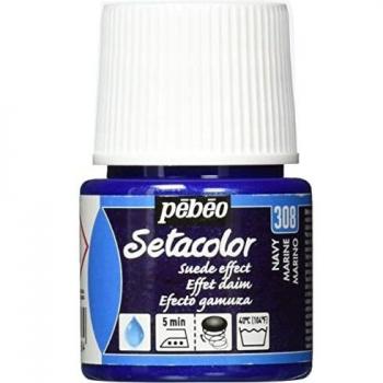 Pintura textil Setacolor efecto ante 45 ml - Azul marino