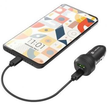 Cargador de coche Natec Coney PD3.0 48W QC3.0 - Negro