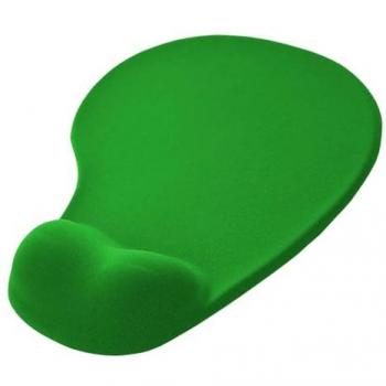 Alfombrilla de Ratón Ociodual Ergonómica con Reposamuñecas de Gel, Color Verde, Base Antideslizante 23x19 cm