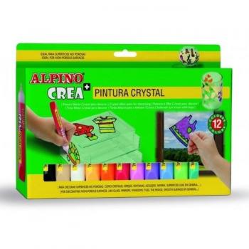 Alpino Crea+ Pintura para Cristales | Pintura para decorar Cristales, Vidrio, Ventanas, Espejos, Azulejos, Neveras | Decoración Cristales y Superficies Lisas