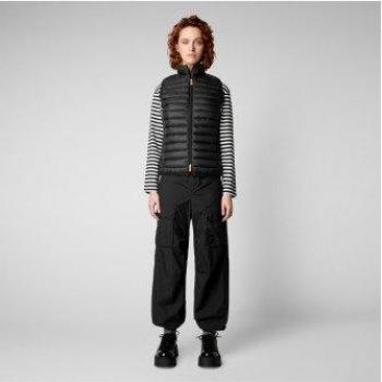 Save The Duck Women's Charlotte Black Vest - Eco-Friendly Insulated Winter Jacket