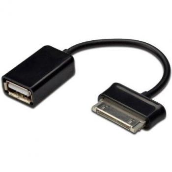 Ednet Samsung 31504 - Cable OTG de 30 pines a USB 2.0 tipo A macho a hembra