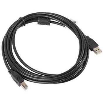 LANBERG CA de Usba De 11cc de 0030 de BK USB 2.0 a Macho a USB 2.0 B Macho de Cable con núcleo de ferrita, 3 m, Color Negro