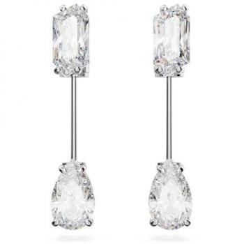 Pendientes de barra Mesmera bañados en rodio con circonita Swarovski 5661682