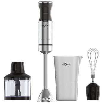 Batidora de Mano Solac PRO CHEF 1500W con 4 Lames Inox, Variador de Velocidad y Función Turbo
