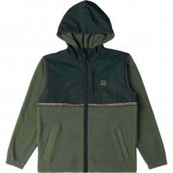 Forro Polar Billabong Boundary Lite Full Zip Verde Negro Niño Talla L