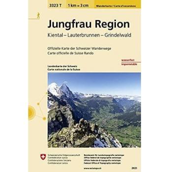 Mapa excursionista y topográfico 3323T Región de Jungfrau 1:33.333 - Resistente al agua