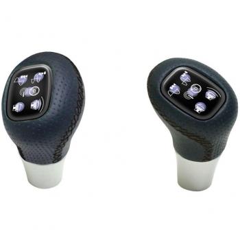 autstyle 572 - 513001 Schalt botón de piel sintética con radio Distancia, Negro