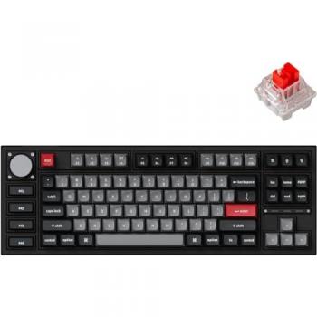 Keychron Q3 Pro Teclado Mecánico Inalámbrico Fully Assembled Knob Carbon Black K Pro Red con Hot-Swap, Aluminiumrahmen y retroiluminación RGB