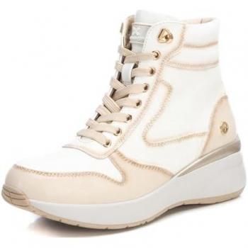 Botines Deportivos de Mujer Xti Beige con Cierre de Cremallera y Cordones, Talla 37