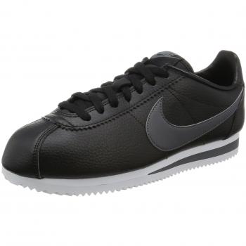 Nike Classic Cortez Leather, Zapatillas de Running para Hombre, Negro / Gris / Blanco