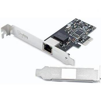 Tarjeta de Red PCIe Donkey PC Gigabit 1000Mbps con Puerto RJ-45, Compatible con Windows y Soporte de Bajo Perfil