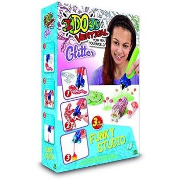 Set de Bolígrafos 3D Metálicos con Glitter - Incluye 3 Bolígrafos y 1 Metalizado