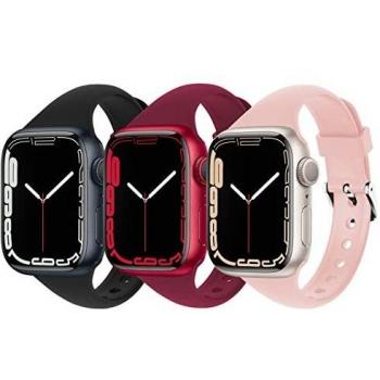 Correa Apple Watch, Correa Compatible con Apple Watch 44 mm 38 mm 42 mm 40 mm, Correa de Repuesto Deportiva de Silicona Suave Ultrafina de Adecuada para Apple Watch SE/iWatch Series 6 5 4 3 2 1