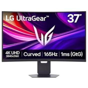 Monitor Curvo LG UltraGear 37G800A-B 37 UltraHD 4K 165Hz VA 1 ms HDR600 USB-C 65W