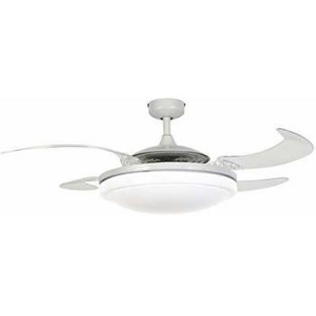 Ventilador de Techo Fanaway Evo 2 con Luz, Blanco, Silencioso, 122 cm x 42 cm