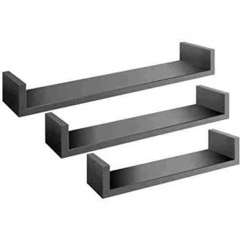 Conjunto de 3 Estantes de Pared Mod. Calamita Blanco - Diseño Moderno en MDF