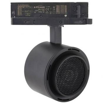 Foco carril trifásico Roma 40W-26W negro regulable 24º-60º UGR13 CCT 3000-4000-6000K