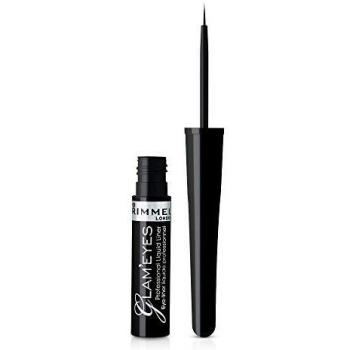 Rimmel London, Delineador Líquido tono 001 Black Glamour, 3.5 ml