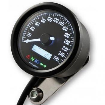 Velocímetro Daytona Velona 60 - 260 km/h/mph, luces de control LED blanco