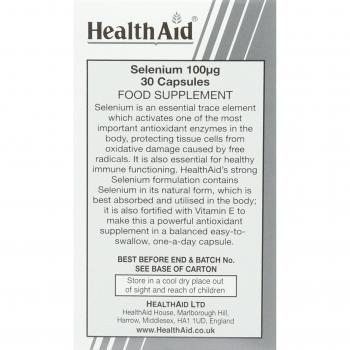 HealthAid Selenium 100ug - 30 Capsules
