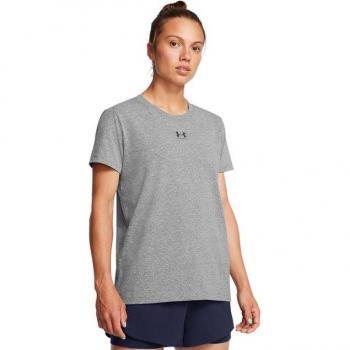 Under Armour Women's Rival Core Short Sleeve T-Shirt - Black/Grey XS