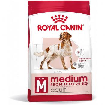 Royal Canin Medium Adulto 4 kg Alimento Completo para Perros de Razas Medianas Ácidos grasos Omega-3 para la Piel y el Pelaje Contenido energético Adaptado y tamaño de croqueta Ajustado