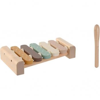 Juguete Musical Home ESPRIT Xilófono de Madera 22 x 13 x 5 cm con set de 2 piezas