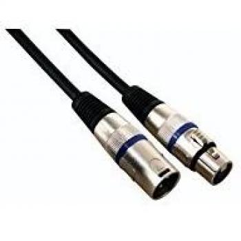 Cable XLR macho a XLR hembra de 10 m en color negro