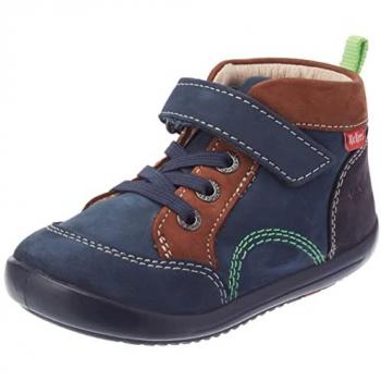 Kickers Kinoé Unisex Baby Boots - Navy Brown Tricolor