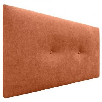 Cabecero de Tela Aqualine Liso con Botones Tapizado 90x50cm para Camas 80/90 - Naranja, Diseño Moderno y Acolchado