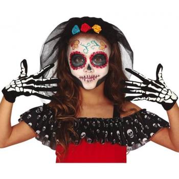 Guantes con Huesos de Esqueletos Infantiles