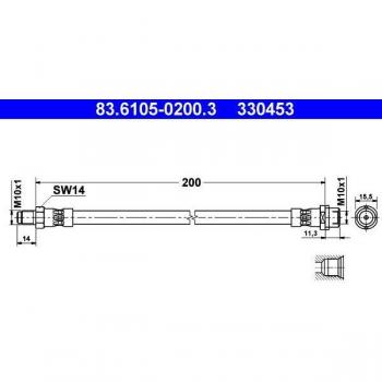 Latiguillo de freno ATE 83.6105-0200.3
