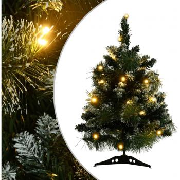 Pre-lit Artificial Christmas Tree with Stand Green 60 cm PVC