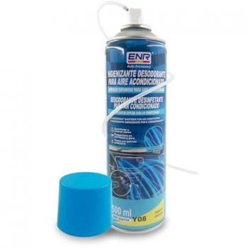 Limpiador y Desinfectante de Aire Acondicionado 500ml - Elimina Malos Olores, Adecuado para Todo Tipo de Circuitos, con Manguera Profesional