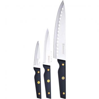 Set de 3 Cuchillos Profesionales Reeco Acero Inoxidable BG41026DBL Bergner San Ignacio Masterpro