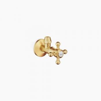 Válvula de ángulo Dornbracht Madison, caliente, 1/2, latón cepillado, roseta Ø 60 mm