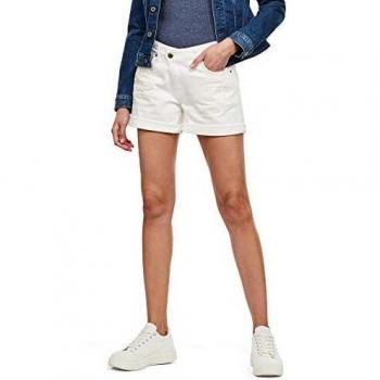 G-STAR RAW Joci Straight Pantalón Corto, Blanco