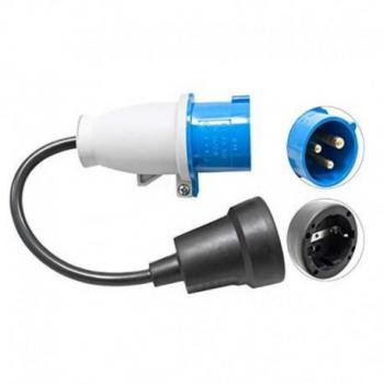 Adaptador Clavija Schuko Famatel 13000 2P+T Base 2+TTL 35cm