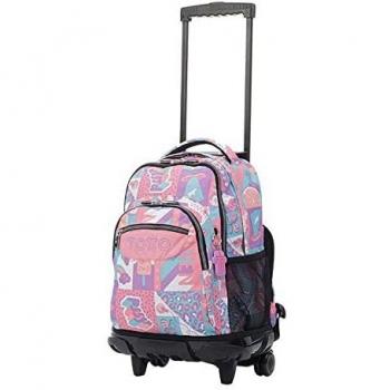 TOTTO Morral Rue Bomper Renglones Mochila con Ruedas, Adultos Unisex, Rosa