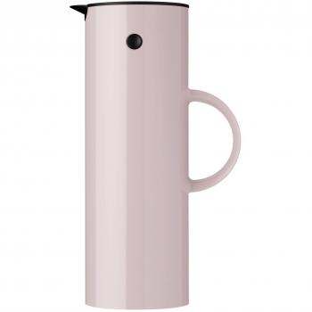 Jarra de vacío Stelton EM77 - Jarra de vacío de doble pared para bebidas frías/calientes - Jarra de té y café con inserto de vidrio, cierre magnético, tapa de rosca, diseño vintage - 1 litro, lavanda brillante